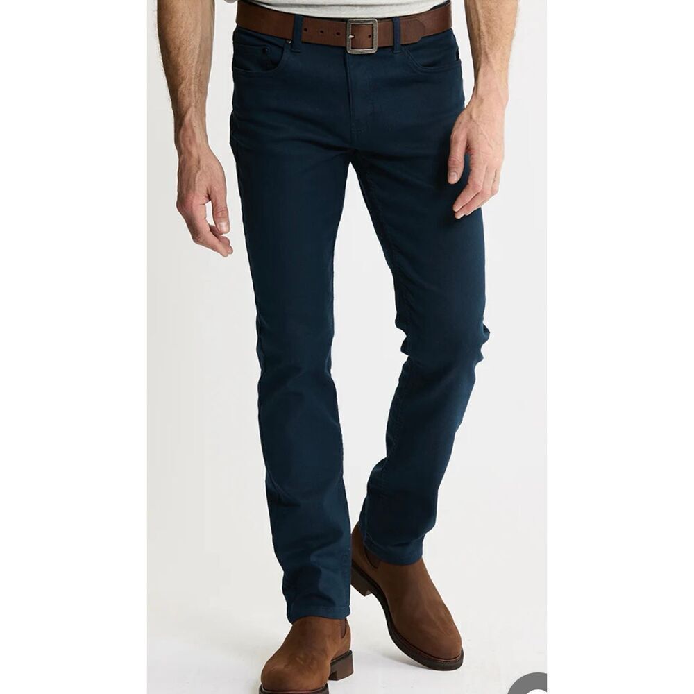 Jachs New York navy straight fit chino pant size 31x32